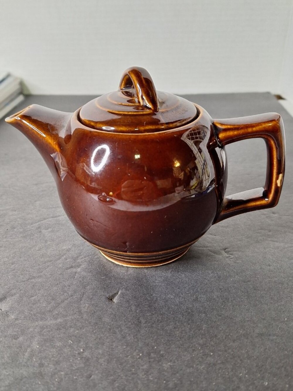 Vintage Collectible  McCoy Pottery Small Brown Teapot USA